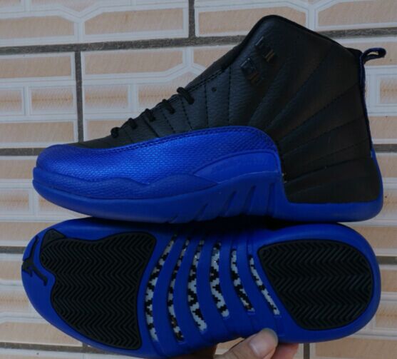 2019 Air Jordan 12 Retro Black Blue Shoes - Click Image to Close